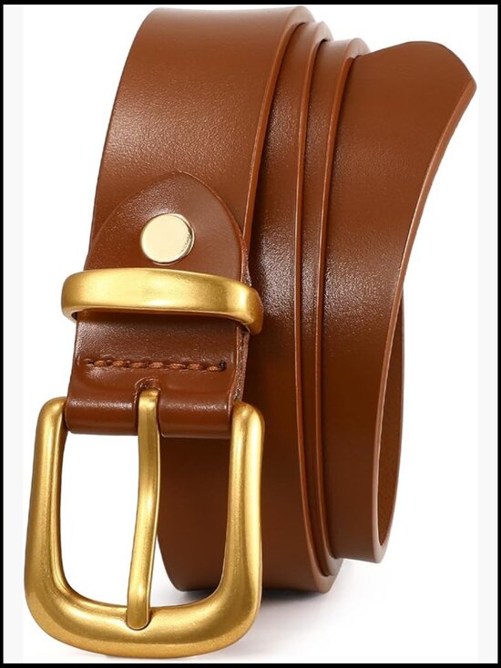 Women\'s Genuine Leather Belt with Gold Buckle main image 4